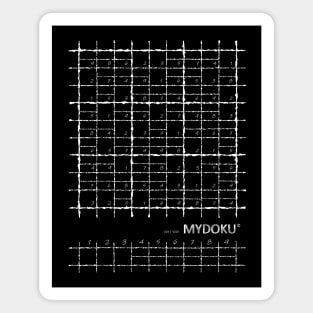 Mydoku_W001_H001_F: Sudoku, Sudoku coloring, logic, logic puzzle, holiday puzzle, fun, away from screen Magnet